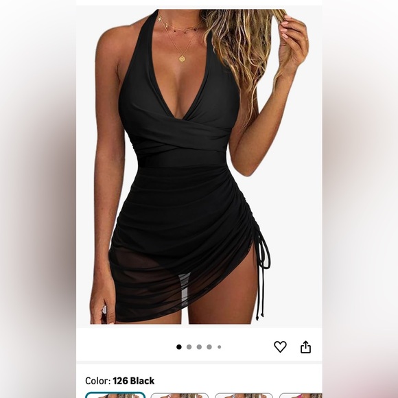 SUUKSESS Women Sexy One Piece Swimsuit Tummy Control Bathing Suit Swim dress - Picture 1 of 4